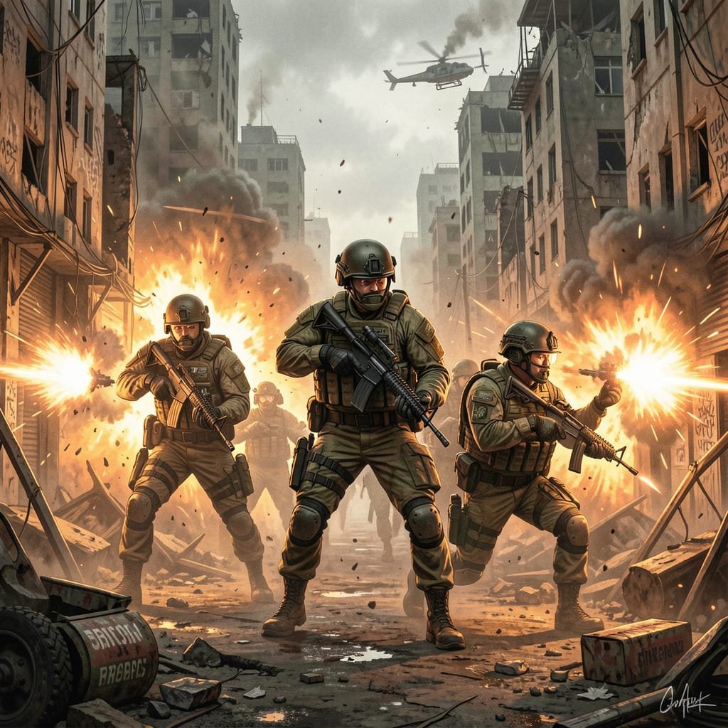 Skytespill på nett – illustrasjon