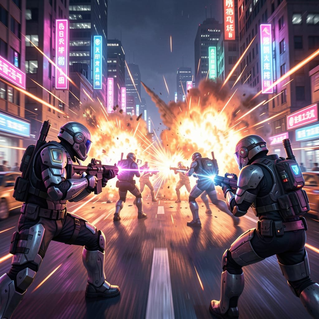 Skytespill på nett – illustrasjon